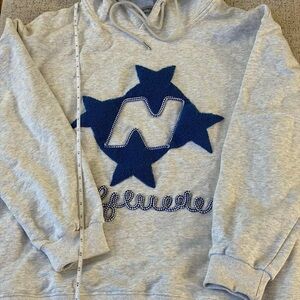 Aelfric Eden Gray Hoodie with Navy Star Applique